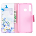 Etui z portfelem z serii Wonder do Huawei P30 Lite - Niebieski Motyl