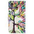 Samsung Galaxy A40 Etui-Portfel Wonder Seria - Kolorowe Drzewo