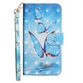 Etui z Portfelem z Serii Wonder do Samsung Galaxy S20 FE - Niebieski Motyl