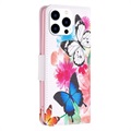 iPhone 14 Pro - Etui-Portfel Wonder Seria - Motyle