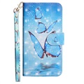 iPhone 12 mini Etui-Portfel Wonder Series - Niebieski Motyl