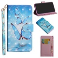 iPhone 12 mini Etui-Portfel Wonder Series - Niebieski Motyl