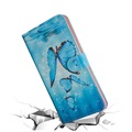 iPhone 12 mini Etui-Portfel Wonder Series - Niebieski Motyl