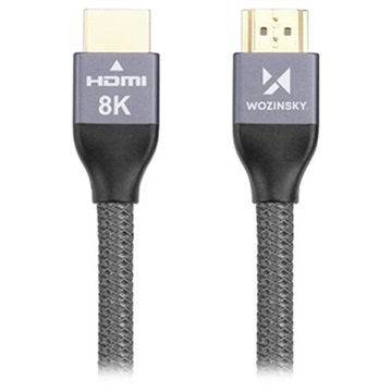 Kabel HDMI 2.1 8K 60Hz / 4K 120Hz / 2K 144Hz Wozinsky - 1m - Szary