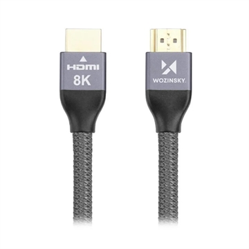 Kabel HDMI 2.1 8K 60Hz / 4K 120Hz / 2K 144Hz Wozinsky - 3m - Szary