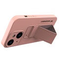 Silikonowy Pokrowiec Wozinsky Kickstand do iPhone 13 Mini - Róż