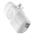 Wozinsky WF16-YLS 5000mAh Lightning Power Bank z wbudowanym kablem USB-C i ładowarką do Apple Watch - 15W