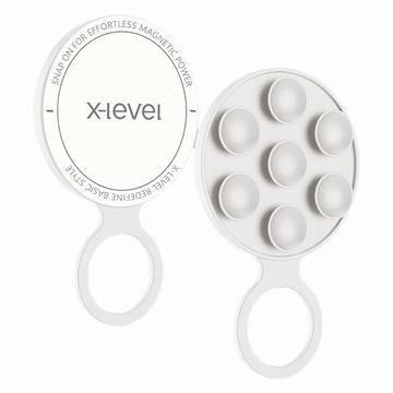X-Level MagSafe Silikonowy uchwyt na telefon z przyssawką - biały