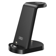 XO WX035 Podstawka ładująca 3 w 1 ze złączem Lightning 15 W - czarna
