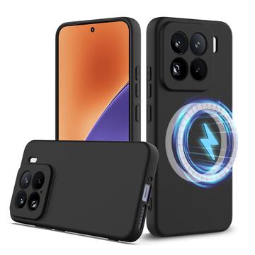 Xiaomi 15 Pro Etui z Płynnego Silikonu - kompatybilne z MagSafe - Czarne