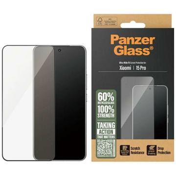 Szkło Hartowane PanzerGlass Ultra-Wide Fit do Xiaomi 15 Pro - Czarna krawędź
