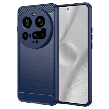 Xiaomi 15 Ultra Szczotkowane Etui z TPU - Włókno Węglowe