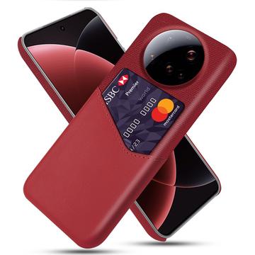 Xiaomi 15 Ultra Etui KSQ z Miejscem na Kartę - Czerwień