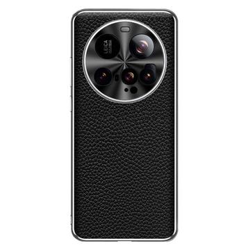 Xiaomi 15 Ultra Etui z TPU pokryte skórą - czarny