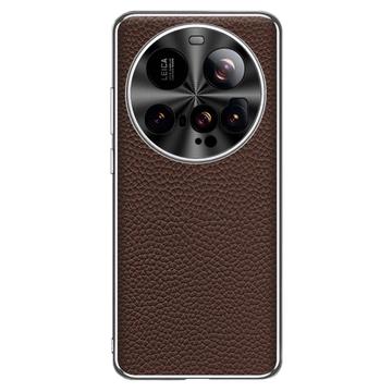 Xiaomi 15 Ultra Etui z TPU pokryte skórą - brązowy