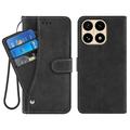 Xiaomi 15T Eleganckie etui z portfelem w stylu retro z obrotowym uchwytem na karty - czarne