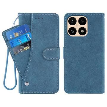 Xiaomi 15T Eleganckie etui z portfelem w stylu retro z obrotowym uchwytem na karty
