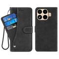 Xiaomi 15T Pro Eleganckie etui z portfelem w stylu retro z obrotowym uchwytem na karty - czarne