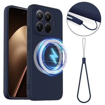 Xiaomi 15T Pro Etui z Płynnego Silikonu - kompatybilne z MagSafe - Ciemnoniebieski