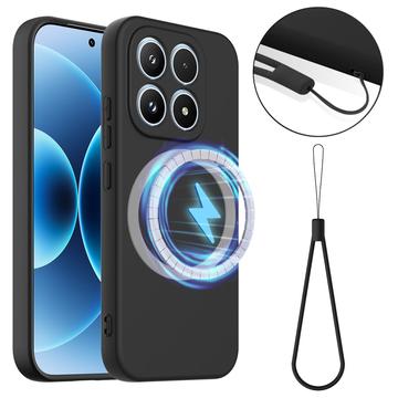 Xiaomi 17 Etui z Płynnego Silikonu - kompatybilne z MagSafe - Czarne