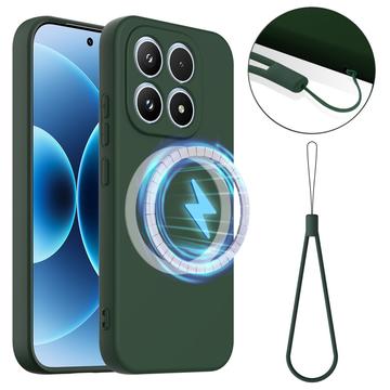 Xiaomi 17 Etui z Płynnego Silikonu - kompatybilne z MagSafe - Ciemna Zieleń