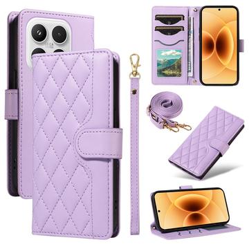 Luksusowe pikowane etui-portfel do Xiaomi 17