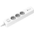 Listwa zasilająca Xiaomi 20W, 2C1A - wtyczka UE, 2x USB-C, USB-A - biała