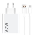 Ładowarka podróżna Xiaomi 67W z kablem USB-C 6A MDY-14-EW - luzem - biała