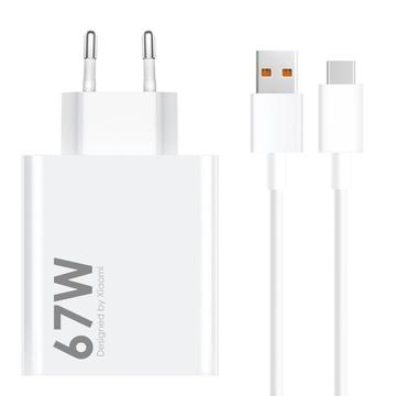 Ładowarka podróżna Xiaomi 67W z kablem USB-C 6A MDY-14-EW - luzem - biała