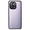 Magnetyczne Etui ze Szkłem Hartowanym do Xiaomi Mi 11 Pro - Jasny Fiolet