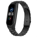 Bransoletka ze Stali Nierdzewnej do Zegarka Xiaomi Mi Band 5/6 - Czarna