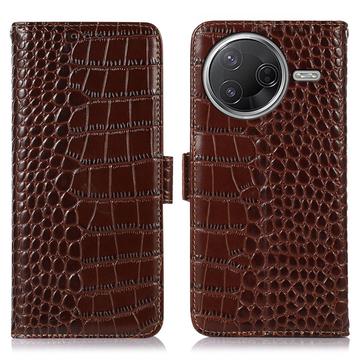 Xiaomi Poco F7 Pro Skórzane Etui z Portfelem Crocodile z RFID