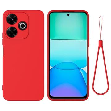 Xiaomi Poco M6 Plus Etui z Płynnego Silikonu - Czerwień