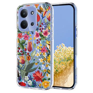 Etui TPU z kwiatowym wzorem na Xiaomi Redmi 15C - Lilie