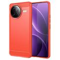 Xiaomi Redmi K80 Pro/Poco F7 Ultra Szczotkowane Etui z TPU - Włókno Węglowe