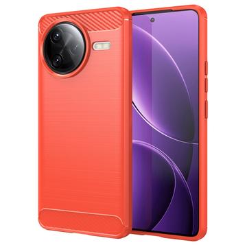 Xiaomi Redmi K80 Pro/Poco F7 Ultra Szczotkowane Etui z TPU - Włókno Węglowe