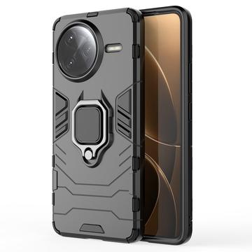 Xiaomi Redmi K80 Pro/Poco F7 Ultra Hybrydowe Etui z Uchwytem Ring - Czarne