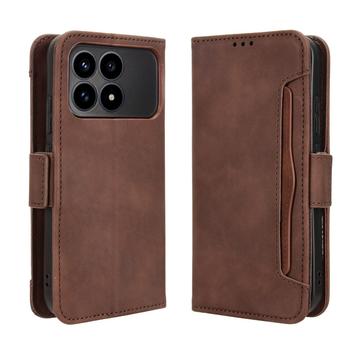 Etui portfelowe na karty Xiaomi Redmi K90/Poco F8 Pro - brązowe