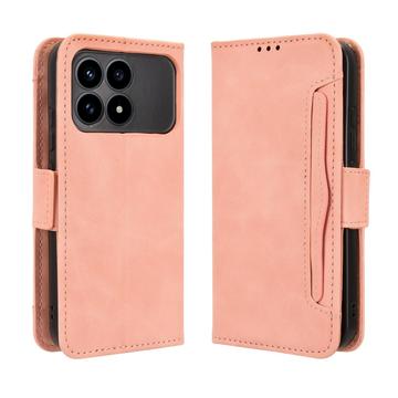 Xiaomi Redmi K90/Poco F8 Pro Etui portfelowe na kartę - różowe