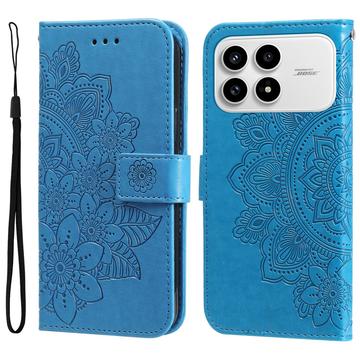 Xiaomi Redmi K90/Poco F8 Pro Etui z Portfelem z Serii Mandala - Błękit