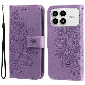 Xiaomi Redmi K90/Poco F8 Pro Etui z Portfelem z Serii Mandala - Fiolet