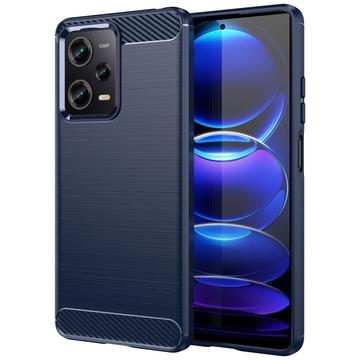 Szczotkowane Etui z TPU do Xiaomi Redmi Note 12 Pro - Włókno Węglowe