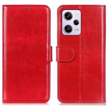 Etui z Portfelem do Xiaomi Redmi Note 12 Pro z Magnetycznym Zamknięciem - Czerwień