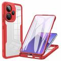 Xiaomi Redmi Note 13 Pro+ Etui z Serii 360 Protection - Czerwień / Przezroczyste