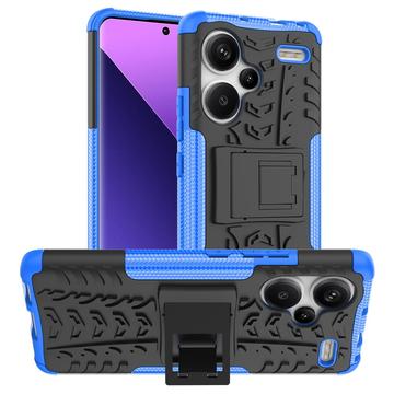 Xiaomi Redmi Note 13 Pro+ Antypoślizgowe Hybrydowe Etui z Podpórką - Błękit / Czerń