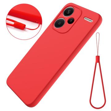 Xiaomi Redmi Note 13 Pro+ Etui z Płynnego Silikonu - Czerwień