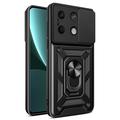 Xiaomi Redmi Note 13 Hybrydowe Etui z Pierścieniem Obrotowym z Osłoną Aparatu - Czerń