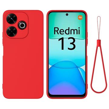 Xiaomi Redmi Note 13R/Redmi 13/Poco M6 4G Etui z Płynnego Silikonu - Czerwień
