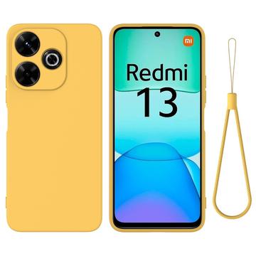 Xiaomi Redmi Note 13R/Redmi 13/Poco M6 4G Etui z Płynnego Silikonu - Żółty