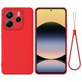 Xiaomi Redmi Note 14 5G Etui z płynnego silikonu z paskiem na rękę